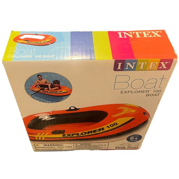 Intex Explorer 100 Raft 1 Person Lake Inflatable Row Boat Float Pool Beach -NEW! - Picture 3 of 5